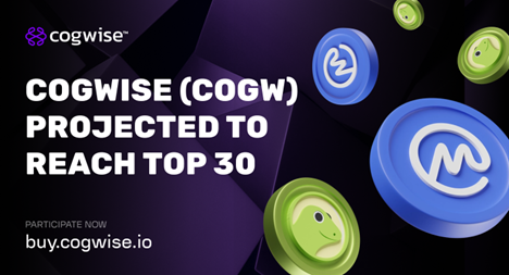 Cogwise (COGW) Projected to Reach Top 30 Tokens on CoinMarketCap in 2024